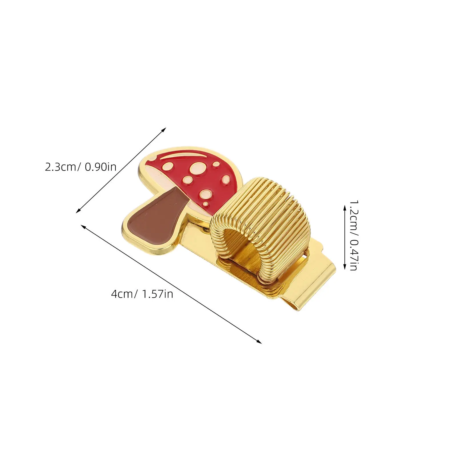 3pcs Metal Pen Holder Clip – Zinc Alloy Mushroom Spring Clip for Notebook, Planner, Journal & Stationery Organization