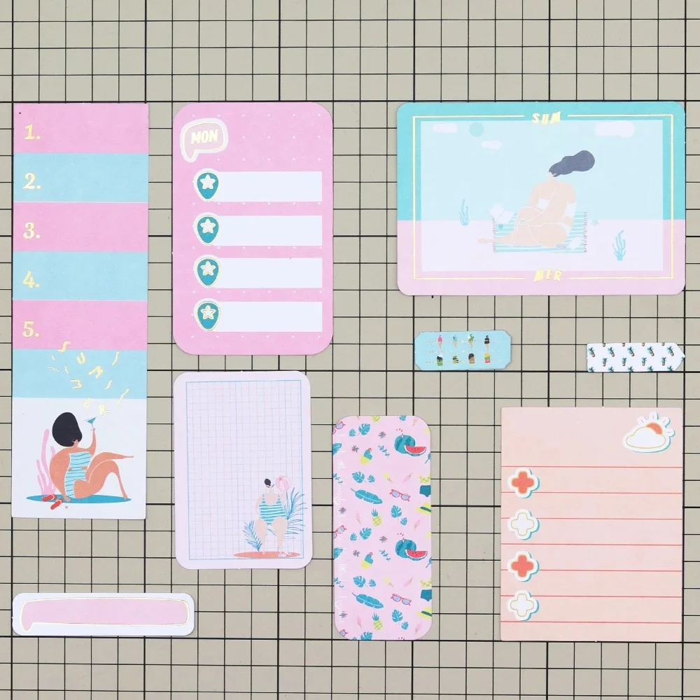 Creative Path 52pcs Journaling Spots Scrapbooking Paper Diecut Shapes Decorative Die Cuts Ephemera For DIY Planner Card Making