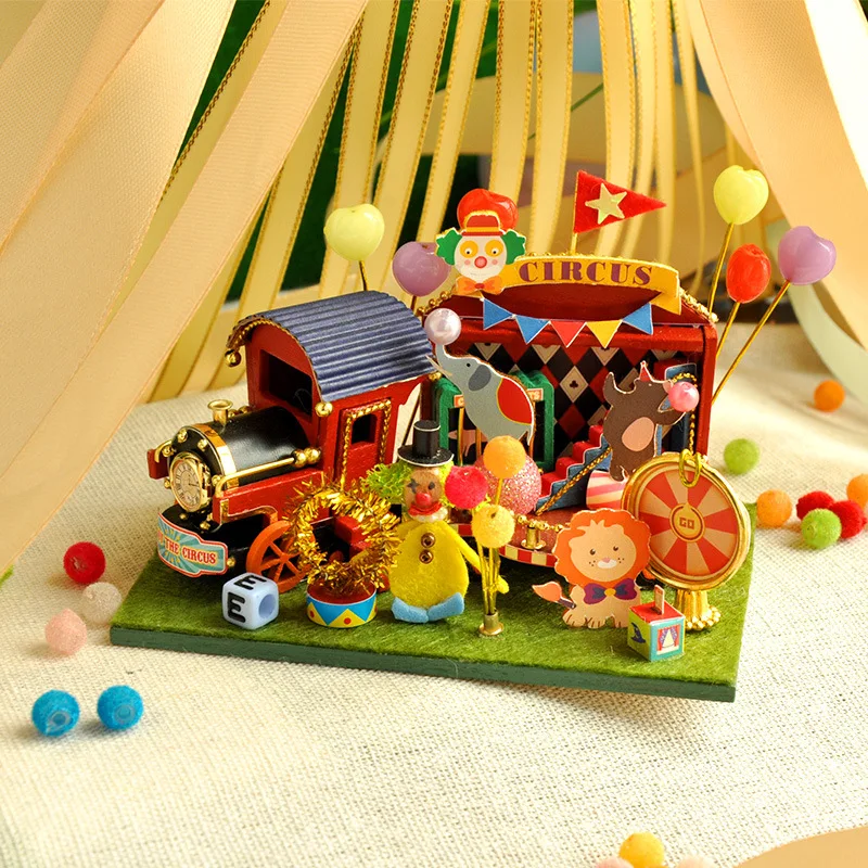 Diy Doll House Wooden Doll Houses Miniature Diy Dollhouse Furniture Kit Car Model Handmade Toys For Child Gift Decoration Toys