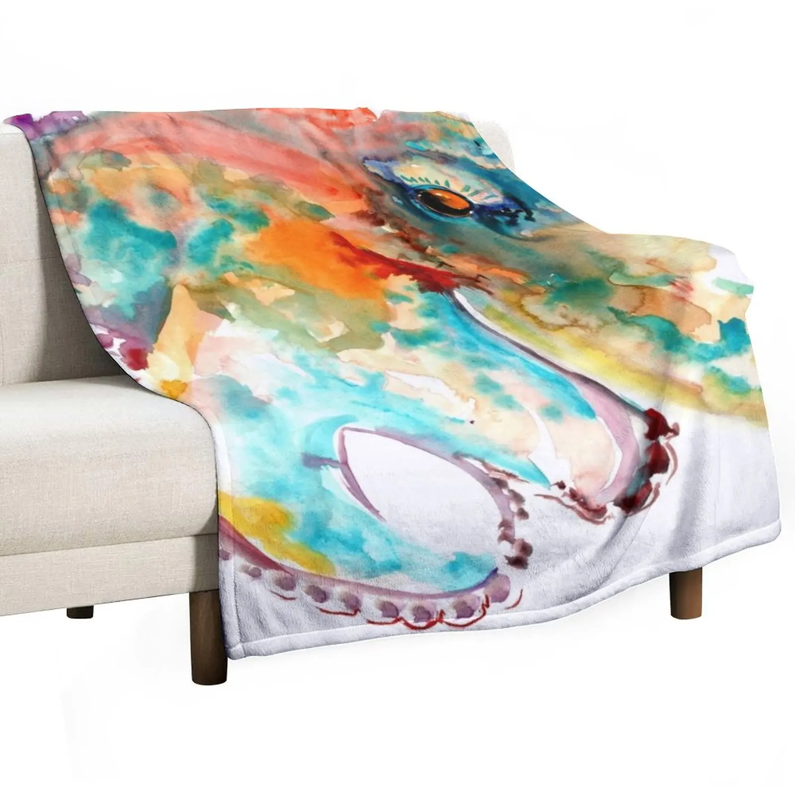 Orange Turquoise Octopus Throw Blanket warm winter Baby Large Bed covers Personalized Gift Decoratives Blankets