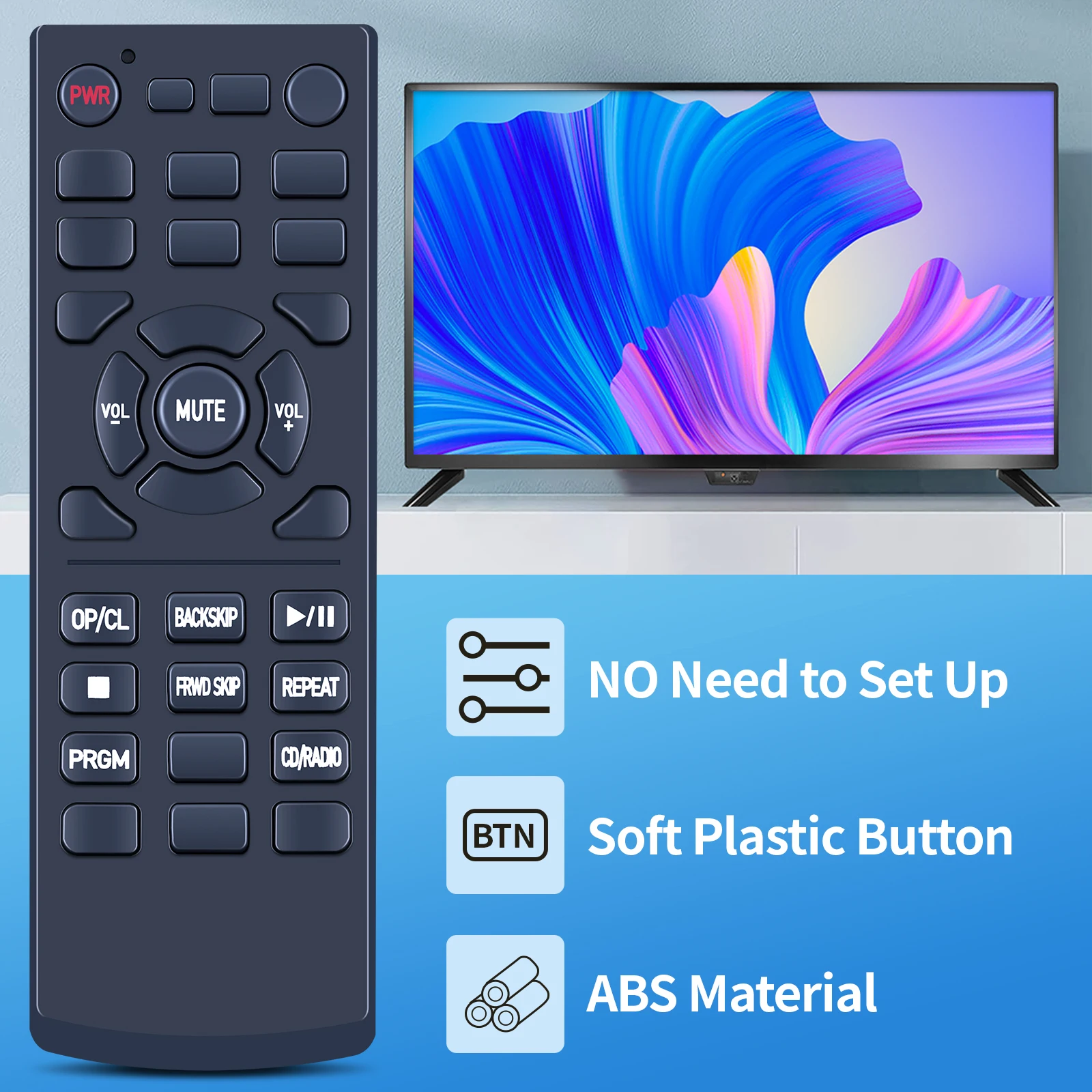 Замените пульт дистанционного управления для проигрывателя компакт-дисков Crosley Wurlitzer CR16 WR18 CR1702A