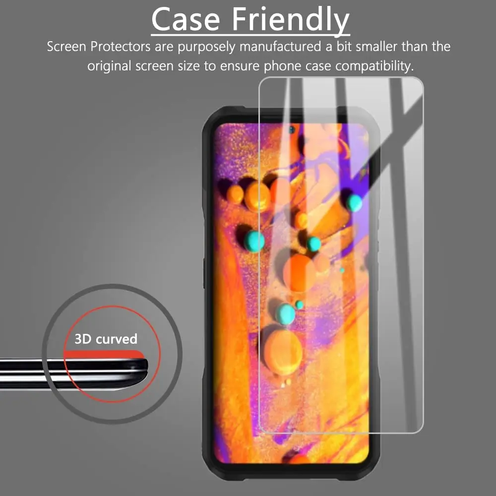 3in1 Case + Camera Tempered Glass On  For Doogee V20 Pro 5G ScreenProtector Glass  For Doogee V20 Dual 5G 2.5D Glass