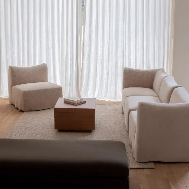 Sofa, simple removable and washable fabric combination sofa designer living room B & B