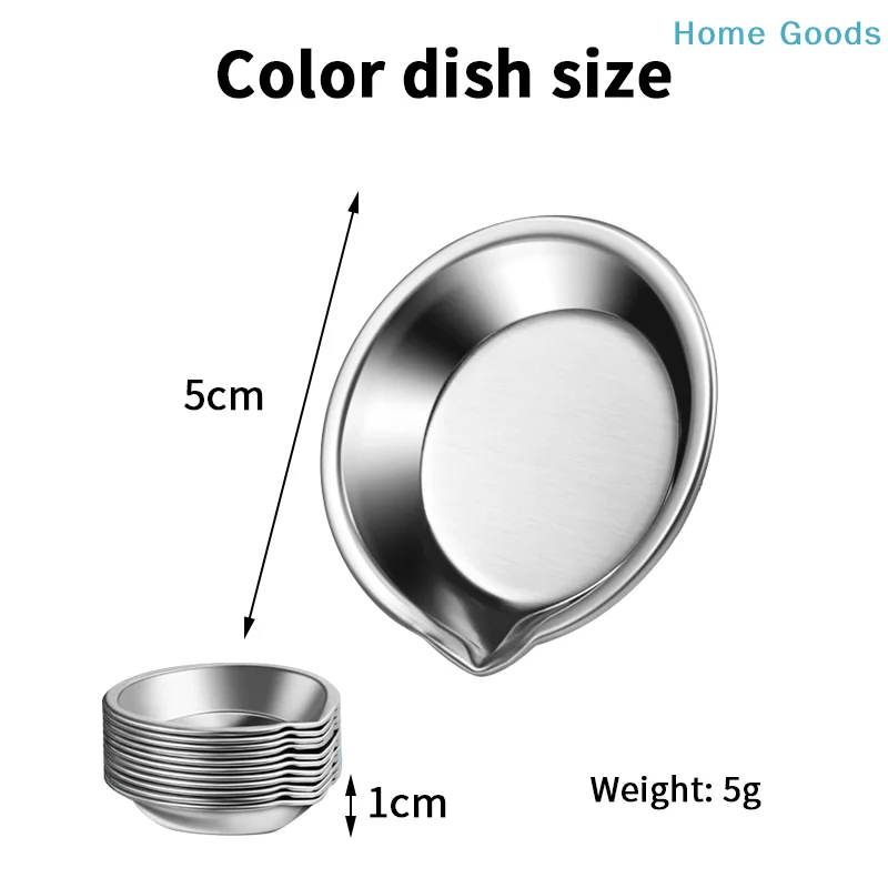 preferred10Pcs Makeup Palette Stainless Steel Small Round Paint Tray Artist Watercolours Paint Mixing Palette Tray For Artist