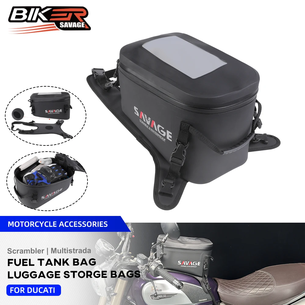 2024 Fuel Tank Bag For DUCATI Multistrada 1200 V4 V2 1260 950 S DVT Enduro 1200S Motorcycle Saddle Tanklock Luggage Waterproof
