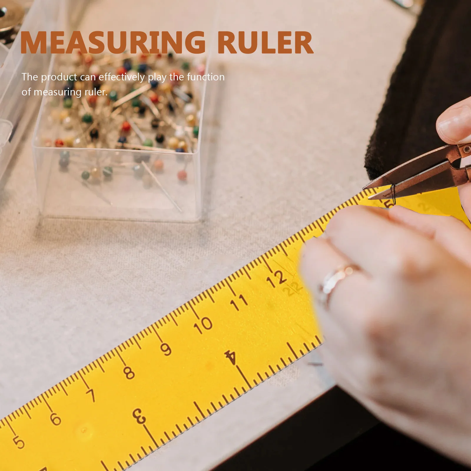 

2pcs T Shape Plastic Double Scale Measuring Ruler For Drafting School Office Use Clear Scales T-Square Ruler Student Design Tool