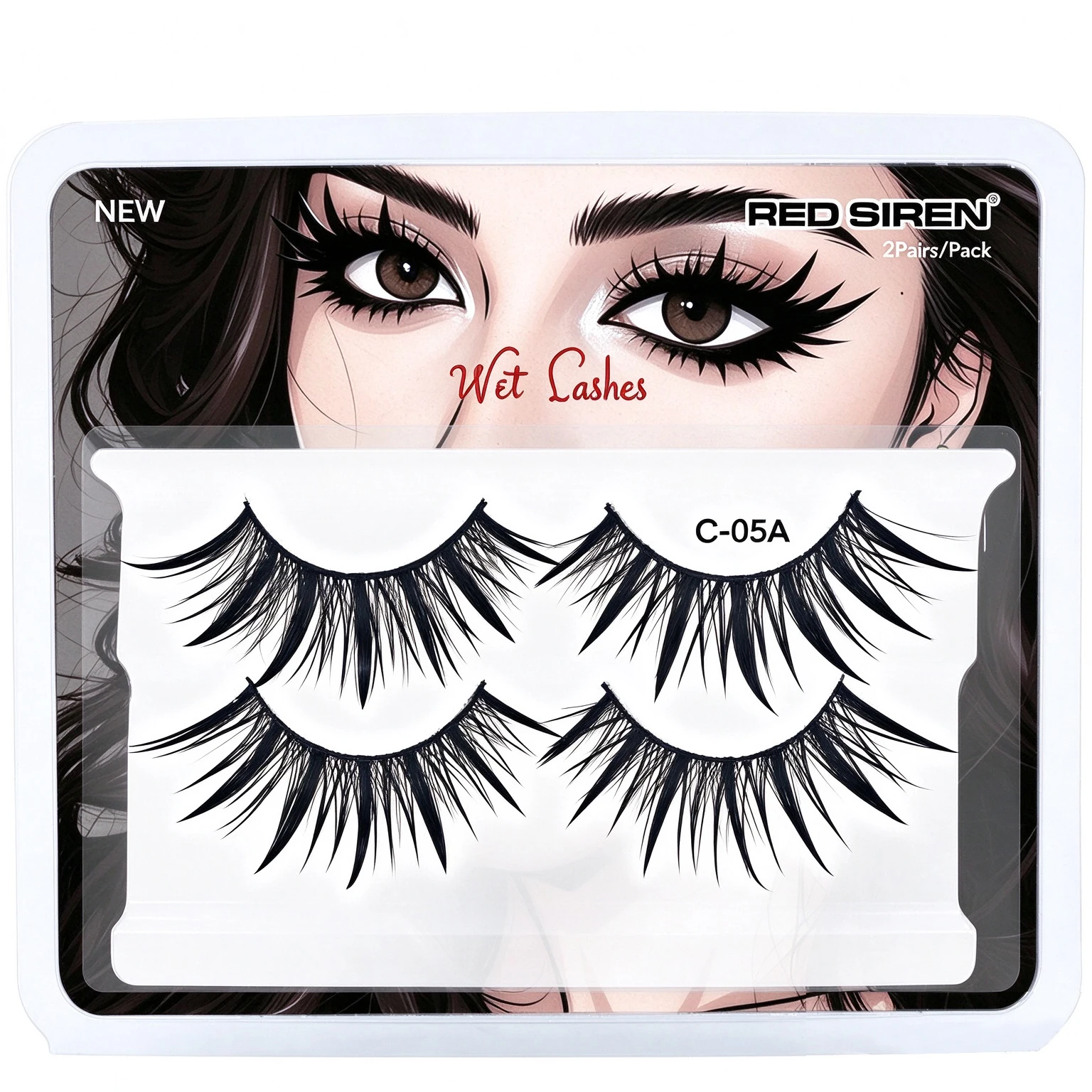 Cosplay Falsche Wimpern 2 Paare/paket Nass Streifen Wimpern Mit Spikes Neue Frau Make-Up Manga Wimpern – Detail 5