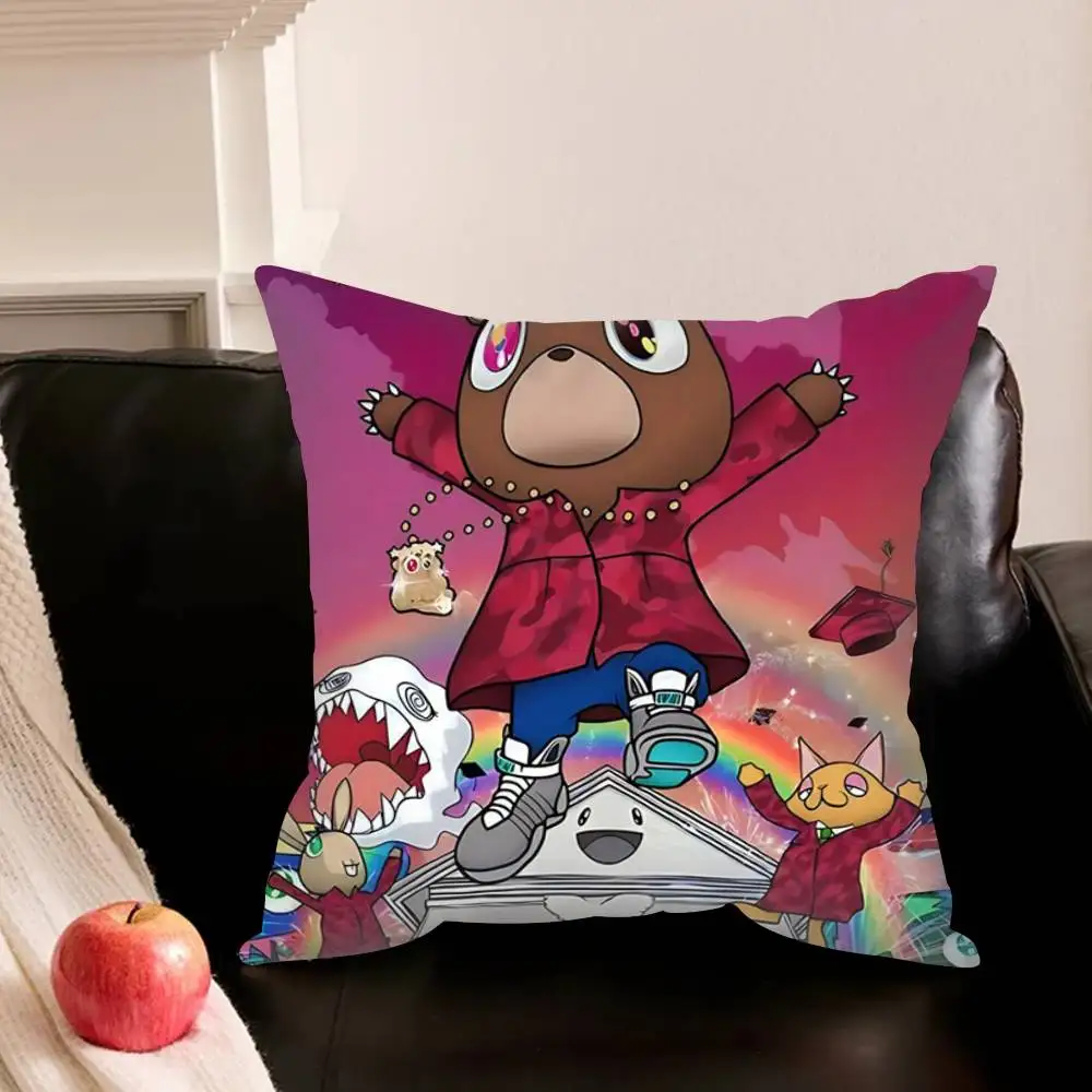 Classic Rapper K-Kanye W-West Y-Ye  Various Sizes Square Pillowcase For Car Home Bedchamber Decor