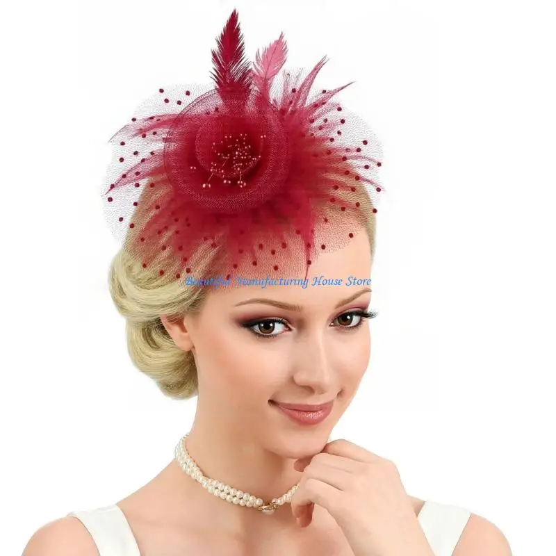 E56A Elegant Hairband Decoration For Celebrations Bridal Event Race Day Attire