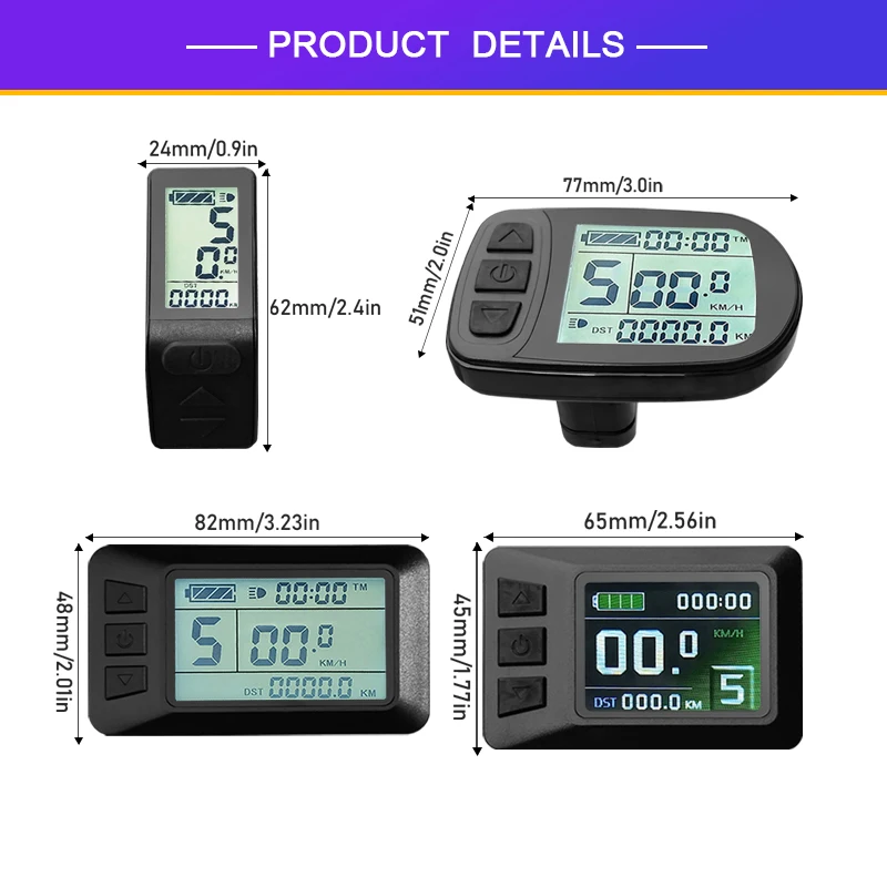 Ebike Display KT LCD3 LCD4 LCD5 LCD7U LCD8H LCD8S LCD10H LCD11 LED900S LED880 24V36V48V72V Bike Accessories Cycling