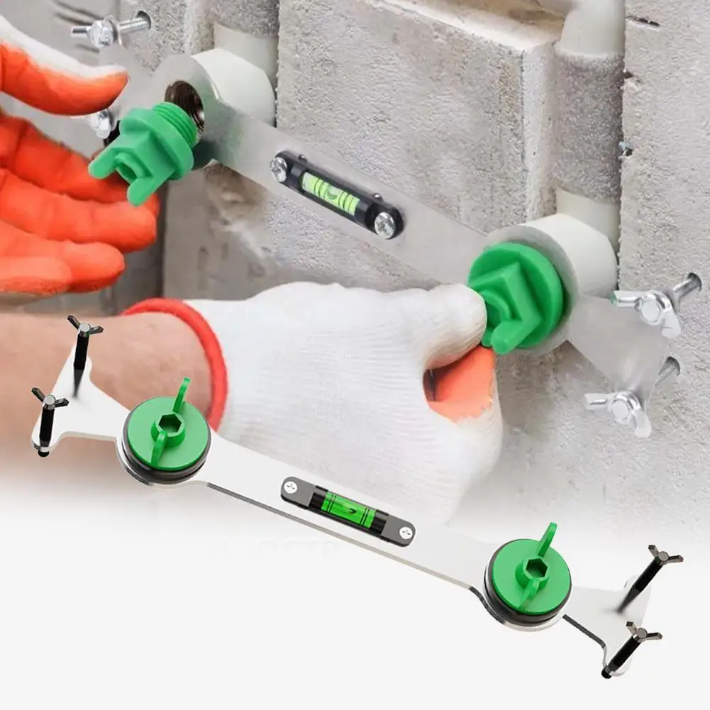 Stainless Steel Water Pipe Leveler Shower Mixing Valve Positioning Device Hot Cold Water Pipe Leveling Installation Tool