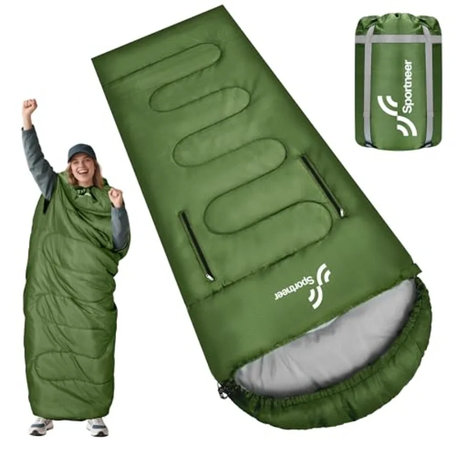

Wearable Sleeping Bag for Adults and Walkable with Arm Zippers Warm Weather and Cold Waterproof Compact for Camping Stadiums Tr