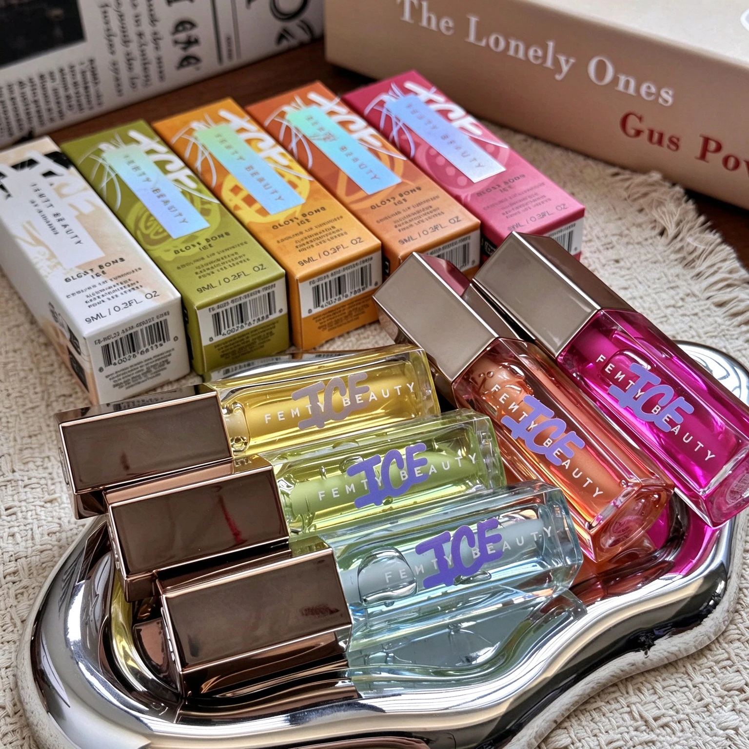 Fenty Beauty Multicolor Ice Cooling Lip Luminizer Lips Makeup Lipstick Fruity Scent LipGloss Shine Non-Sticky Plumper Nourishing