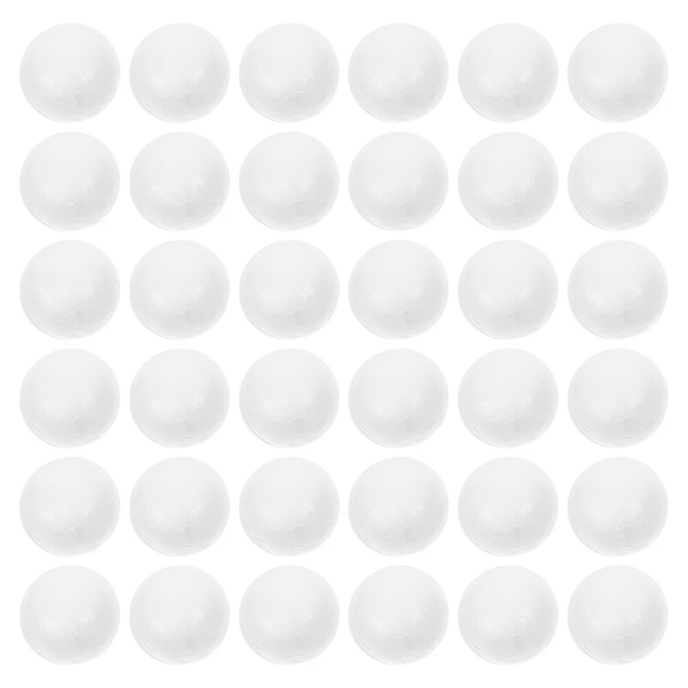 

100Pcs White Polystyrene Foam Balls Fine Texture Finish for DIY Christmas Ornaments Holiday Displays Festive Centerpieces