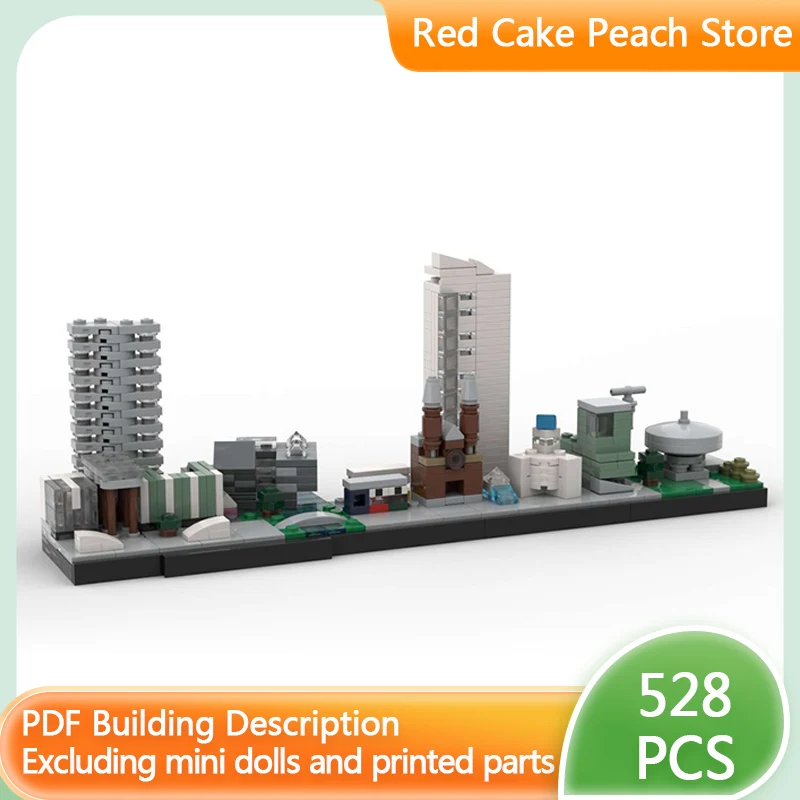 

City Street View Model MOC Building Bricks Eindhoven Skyline Modular Technology Children Holiday Gifts Assemble Toys Suit
