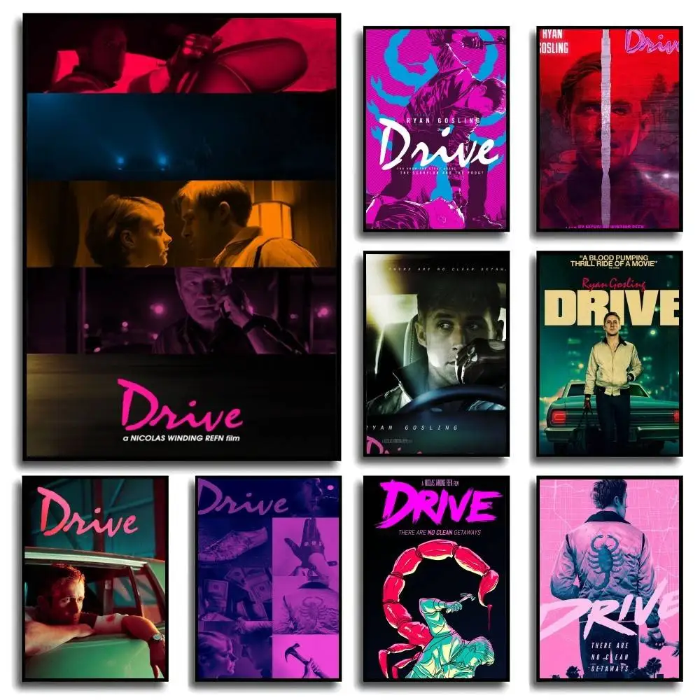 ملصق Drive الكلاسيكي Ryan Gosling بدون مؤطر ملصق Kraft Club Bar Paper Vintage ملصق جدار الفن اللوحة ملصقات الدراسة لغرفة النوم