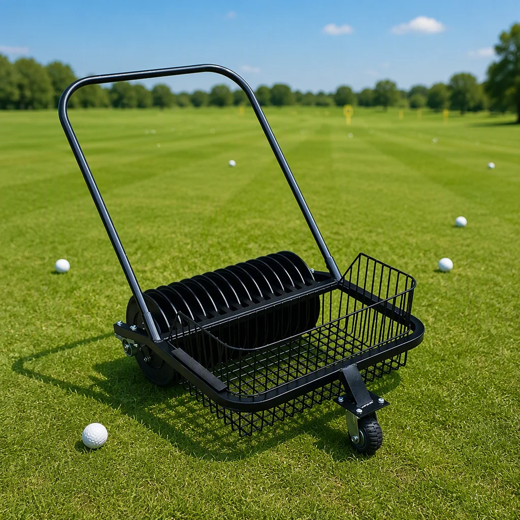 Golf Training Equipment Ball Pick Up Machine With Wheels Grass Files Using - Golf Balls Picker Range Golf Course Item