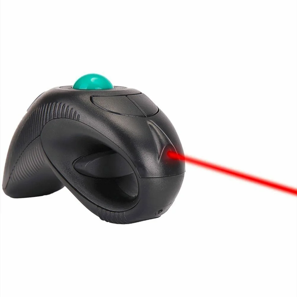 Imagem -04 - Mouse de ar sem Fio com Porta Usb Thumb Controlado Handheld Trackball Mouse Preto 24g