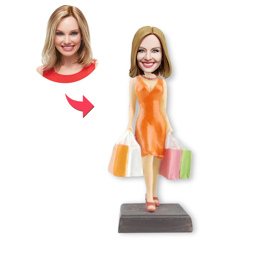 Bobbleheads personalizados, Bobbleheads de compras personalizados, decoraciones de escritorio hechas a mano, esculturas de arcilla, regalos especiales