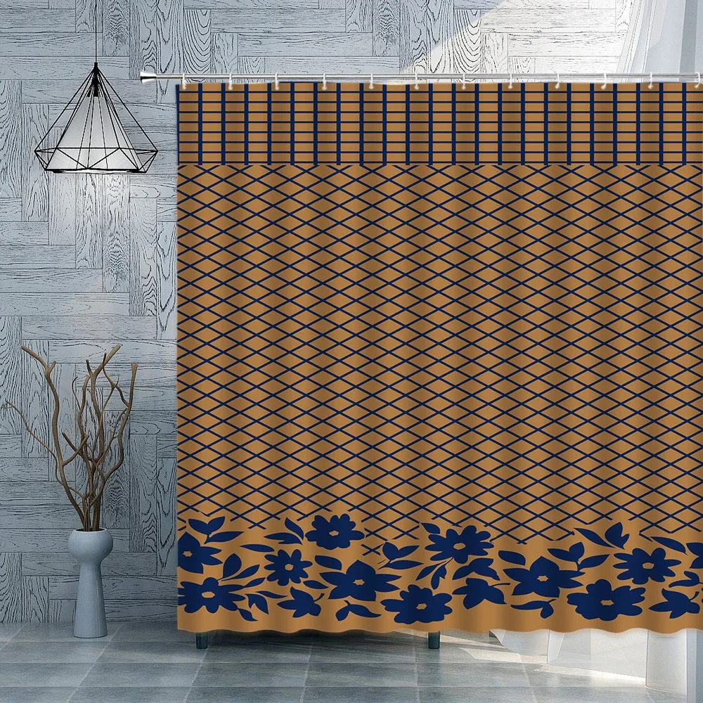 Wood Grain Shower Bedroom Curtains Bamboo Old Door Home Bathroom Toilets Polyester Decor Waterproof Screens With Hooks Washable