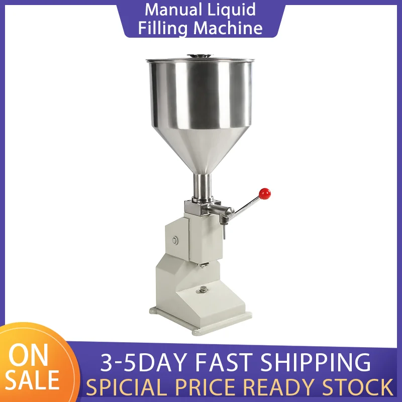 

Manual Paste Liquid Filling Machine Adjustable Bottle Filler with 10L Hopper for Filling Paste Cream Cosmetic Perfume Lip Gloss