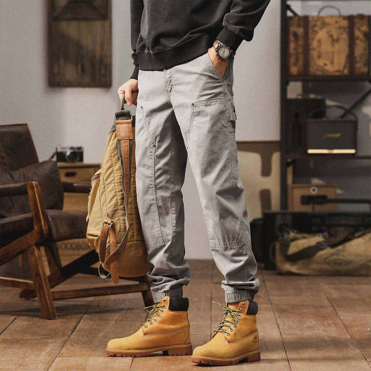 

Осенние брюки-карго, мужские прямые свободные рабочие тактические мужские брюки, мужские брюки в стиле милитари, сафари, мужские брюки, спецназ