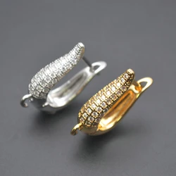 30pc High Quality Tulip Shape Earring Hook Clasps For Dangle Earrrings Making 18K Gold Rhodium Silver Color Jewelry Findings