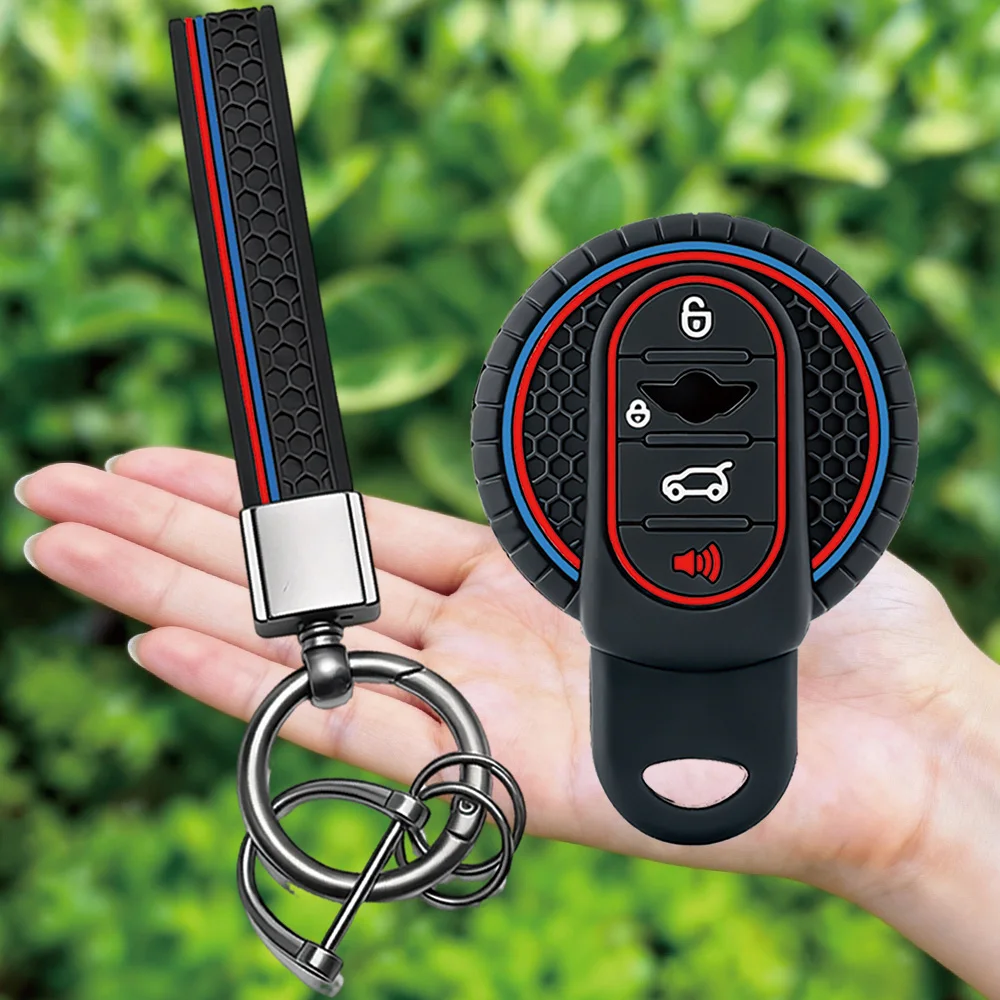 Silicone Shell Fob Holder Accessories for BMW Mini Cooper F55 F56 F57 F54 F60 JCW Clubman Countryman Car Remote Key Case Cover
