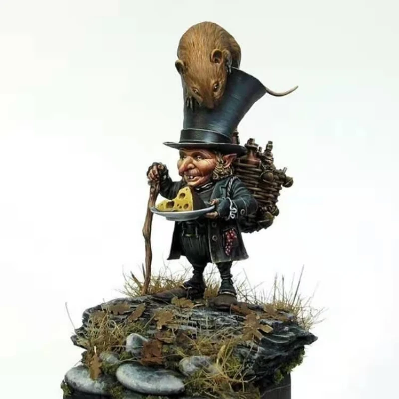 Dwarves y ratones Diy figura de resina miniaturas a escala 1/24 Kit de modelo ensamblado Diorama sin montar y figuritas sin pintar Juguetes