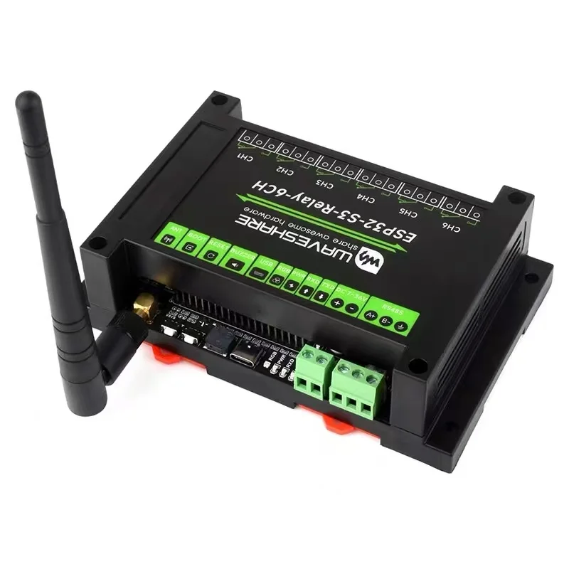 Płytka rozwojowa ESP32-S3, przemysłowa płytka sterująca, 6-kanałowy moduł przekaźnikowy WIFI, płytka główna szynowa RS485 klasy przemysłowej