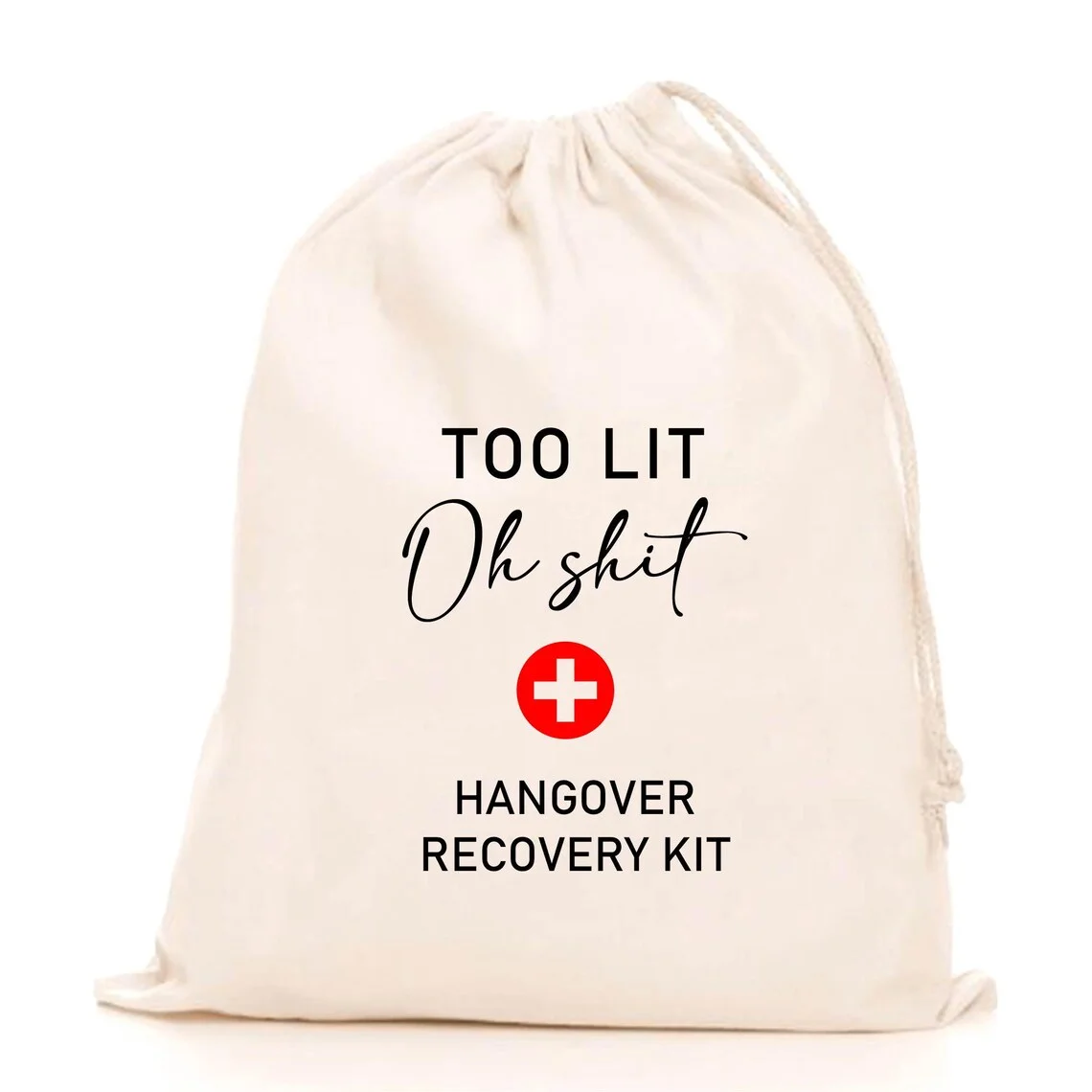 5pcs 5x7in Tpcsoo Lit Oh Shit Hangover Kit Emergency Bag for Bachelorette Parties Supplies Wedding Decoration Bride To Be Gift