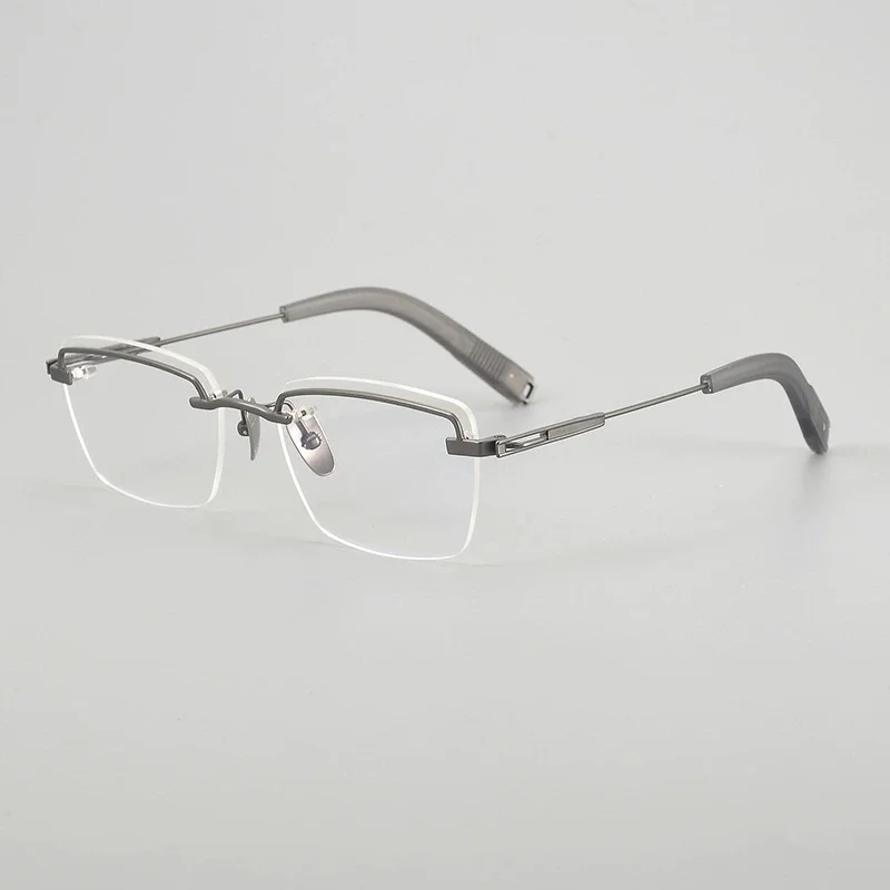 Belight Optical Rimless Square Shape ไทเทเนียมผู้ชายคลาสสิกกรอบแว่นตาเลนส์ DTX-422
