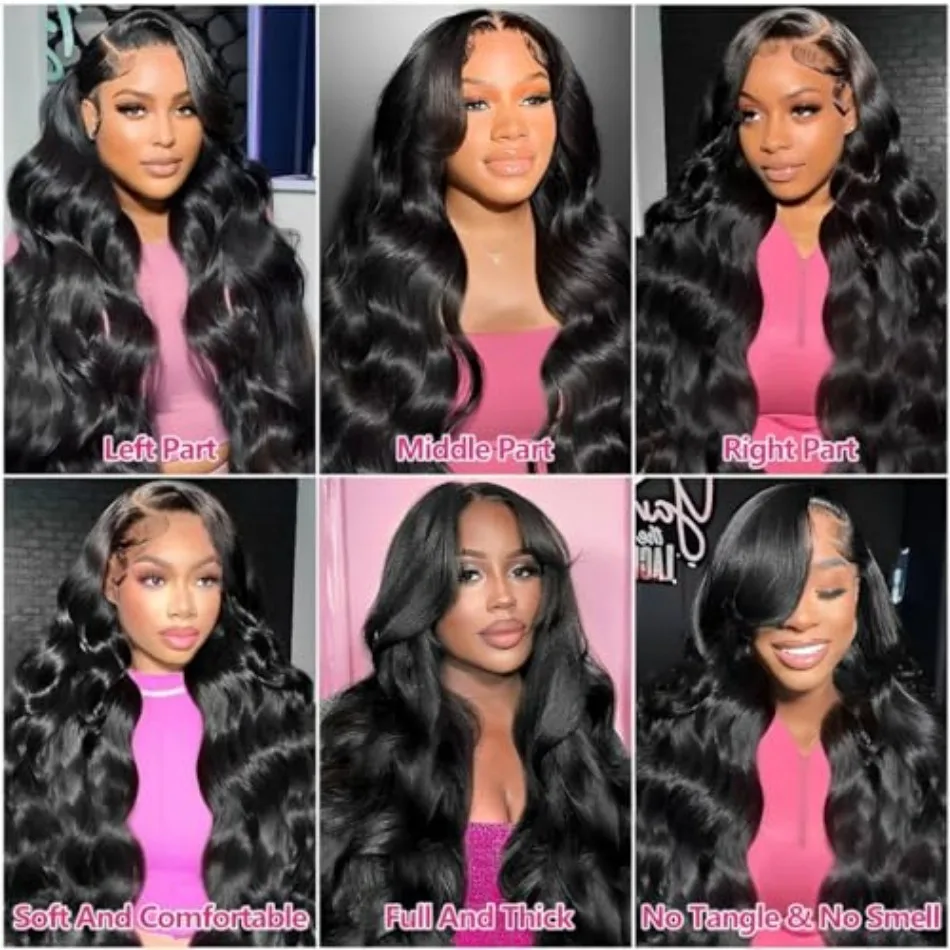 13X4 13X6 Hd Lace Frontal Wig 250 Density Body Wave Human Hair Wigs 100% Human Hair For Women Pre Plucked Brazilian Wigs 40 Inch
