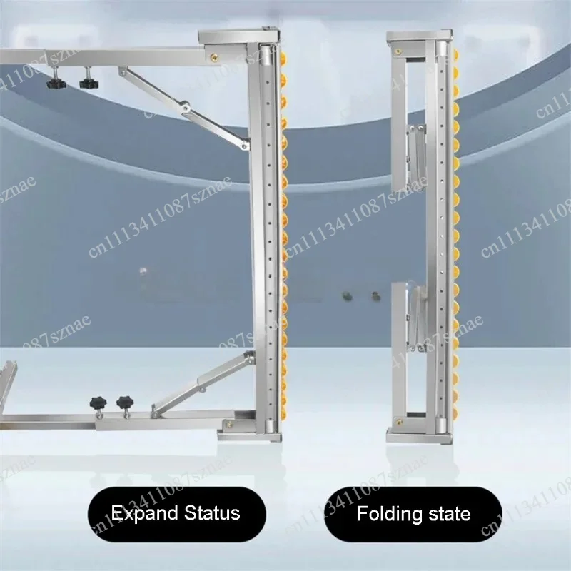 Portable Double Row Fluent Bar Support for Table Saws, Heavy-Duty Stainless Steel Woodworking Cutting Bracket