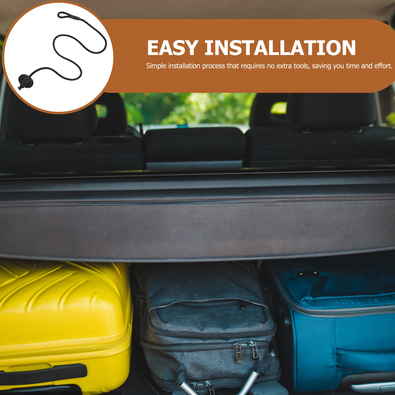 

2Pcs Trunk Partition Rope Car Rear Trunk Strap Adjustable Length Shelf Tie Strap Versatile Design Easy Installation