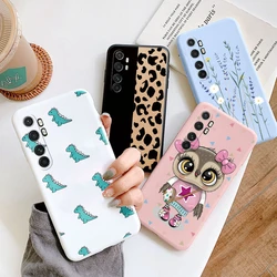 For Xiaomi Mi Note 10 Lite Phone Cove Cute Flower Cartoon Dinosaur Back Cover Soft Phone Case For Xiaomi Mi Note 10 Lite Fundas