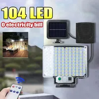 Solar Split Wall Lamp LED Remote Control Human Sensing Street Light Waterproof Ultra Bright Outdoor Villa Garden Lighting Torch