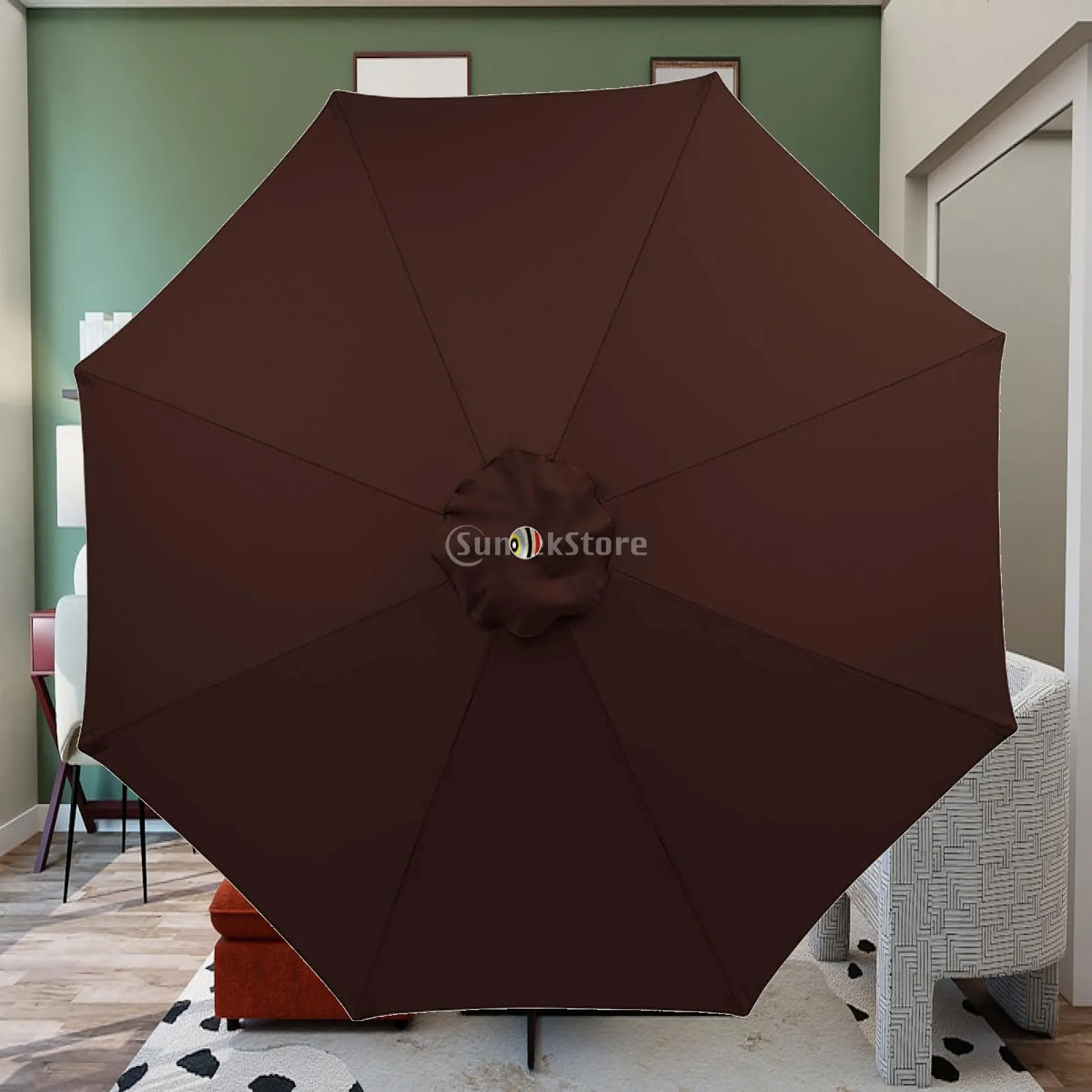 Patio Umbrella Canopy Top Cover Rainproof Fabric Beach Umbrella Polyester Sunshade for Beach Swimming Pool Outdoor Yard Balcony
