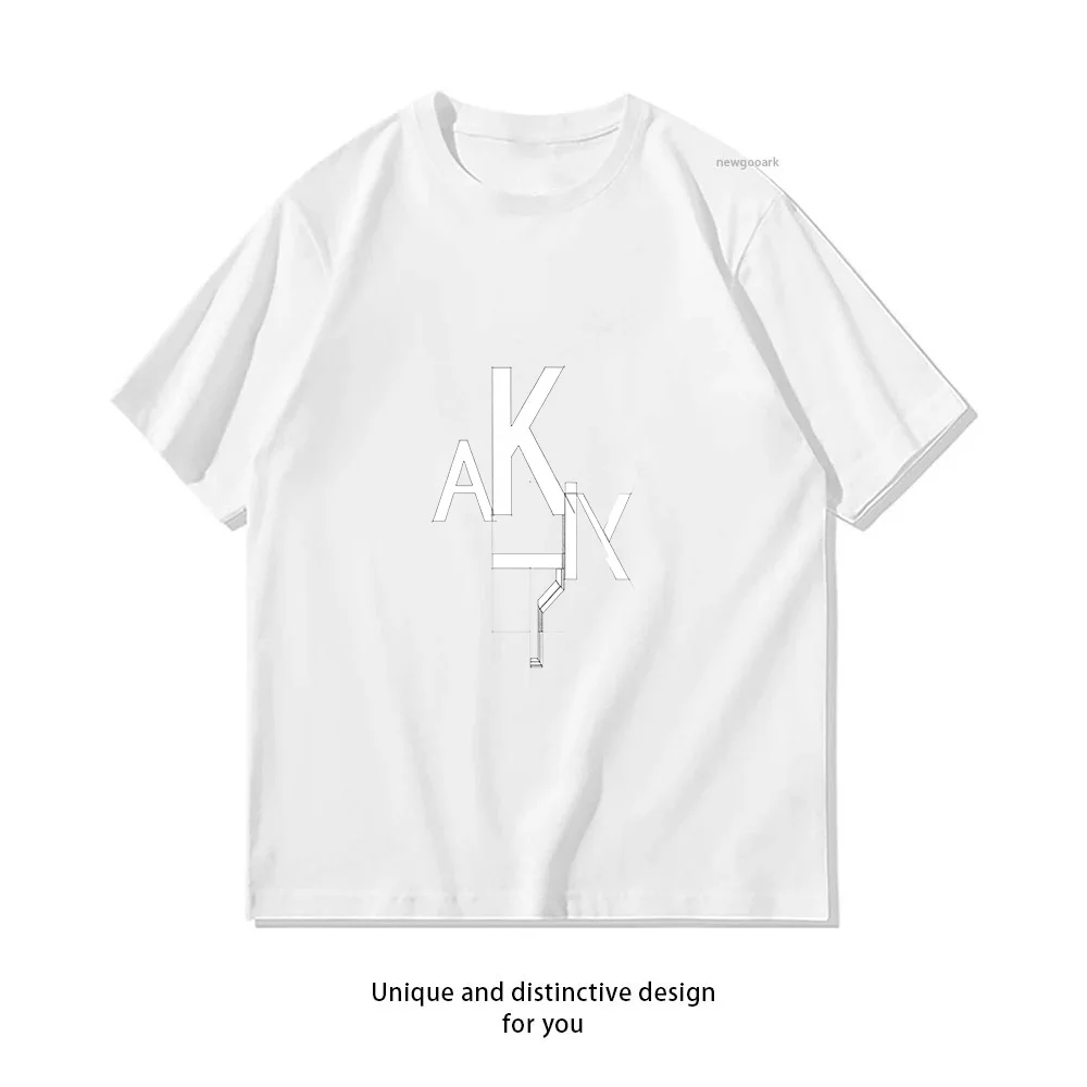 Abstract Artistic Typography T-Shirt Design  Casual Cotton Short Sleeve Tee for Men Women