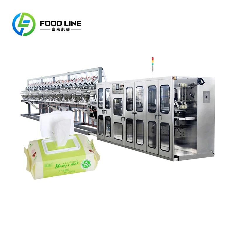 Customized Automatic Wet Wipes Packaging Machine Professional Equipment For Nail Polish Remover Wipes Production Line