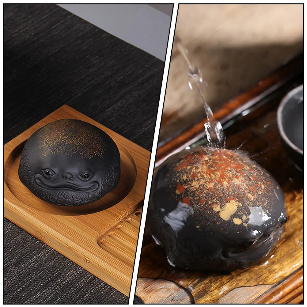 

1Pcs Tea Pet Decor Home Ornament Purple Clay Shaped Adornment for Indoor Outdoor Decorative Display Creative