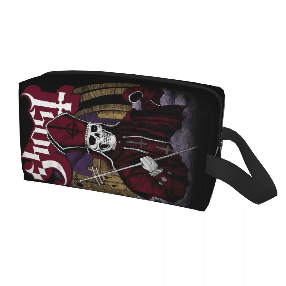 Custom Swedish Rock Band Ghost Travel Cosmetic Bag Women Toiletry Makeup Organizer Ladies Beauty Storage Dopp Kit image 6