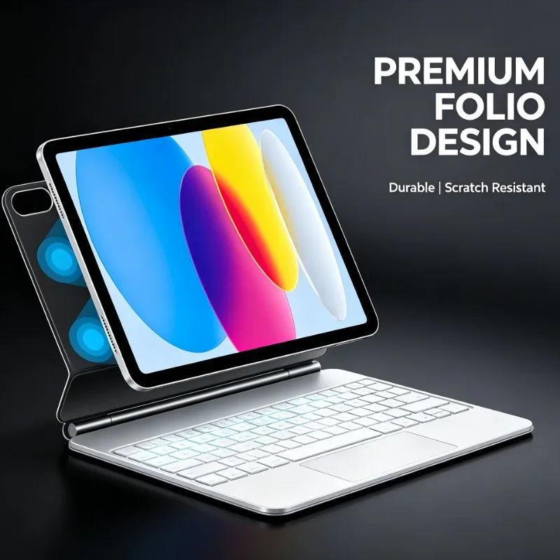 Trackpad Backlight Keyboard Protective Case For iPad A3354 A3356 iPad A16 2025 11 Inch 11th 10th Gen Bluetooth Smart Folio Cover