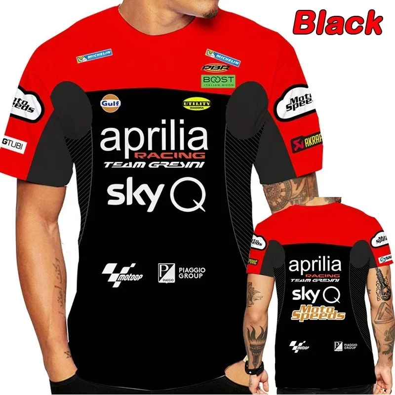 Men's Clothing 2024 Newest Fashion 3D Print Aprilia RSV 1000 Motorcycles T-shirt Fashion Men/Women Cool Quick Drying Racing Tops