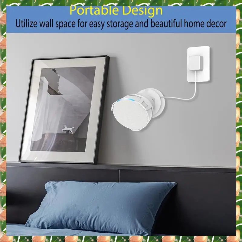 

JAJA Wall Mount Speaker Holder For Echo , Indoor Sound Box Bracket Built-In Cable Management, Home Decoration Accessory