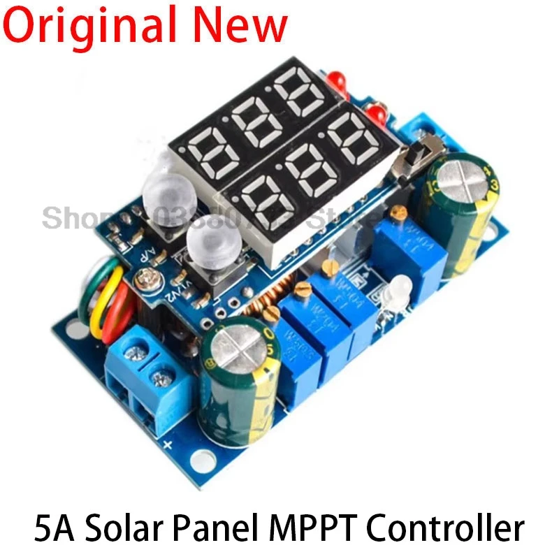 5A MPPT Solar Panel Controller DC-DC Step-down CC/CV lithium battery Charging Module with blue Display LED Regulator Controllers