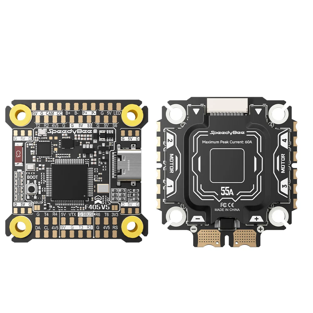 SpeedyBee F405 V5 pile F405 V5 FC 32 bits 55A 4in1 ESC 3-6S LiPo 30.5x30.5mm 16 mo ICM42688P gyroscope pour Drone de course RC FPV