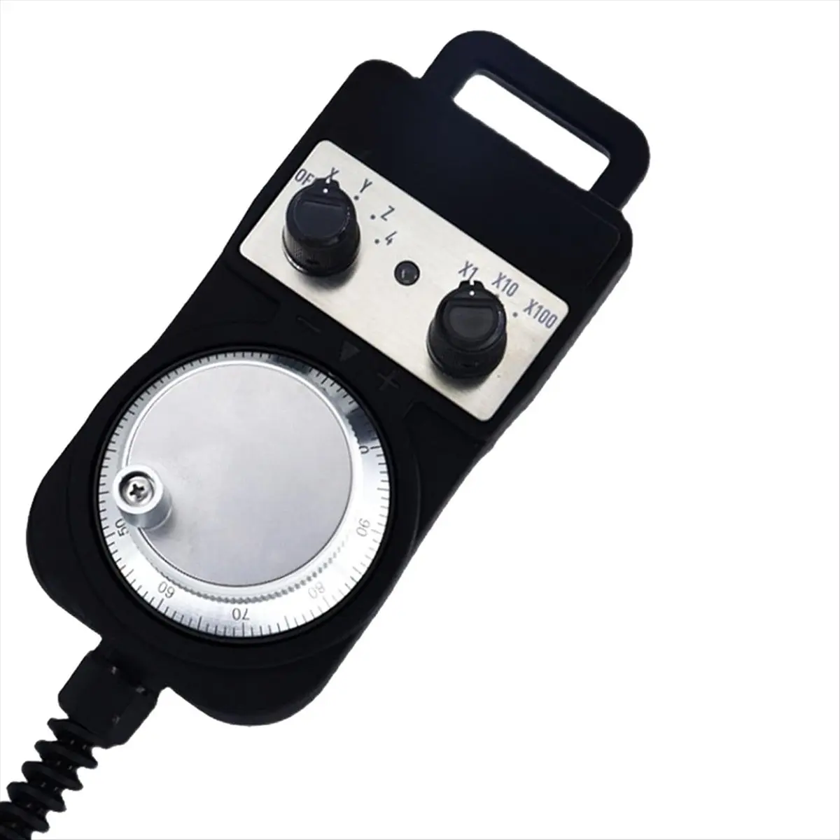 X16A Hot 5V CNC Electronic Handwheel, 6 Terminal 100PPR Manual Pulse Generator Hand Wheel Rotary Knob Encoder with Handle 60mm