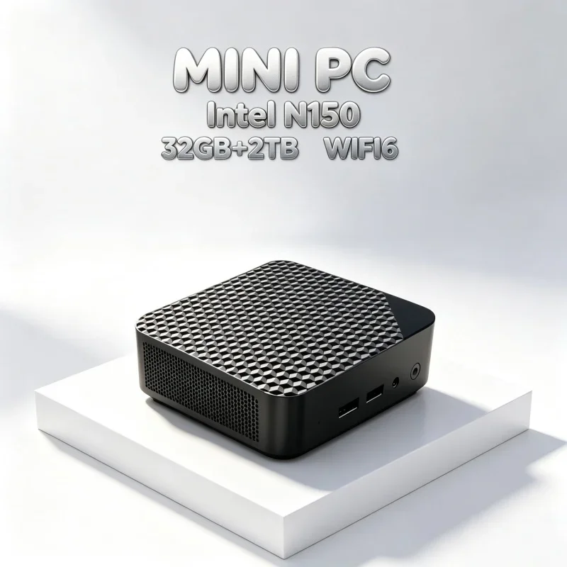 2026 Energy-saving Core N150 MINI PC Windows 11 Smooth Touch Pocket Sized Workstation RAM 1TB SSD WIFI 6 BT5.2 4K HD Mini