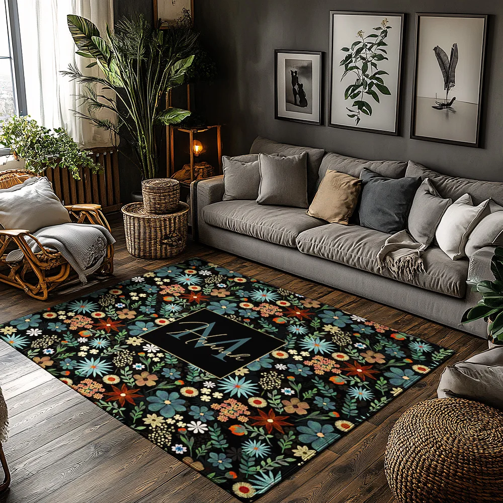 

Коврик с цветочным принтом для дома и улицы, моющийся входной коврик, приветственный домашний декор, фермерский дом, кухня, напольный ковер, стильный коврик для прихожей U